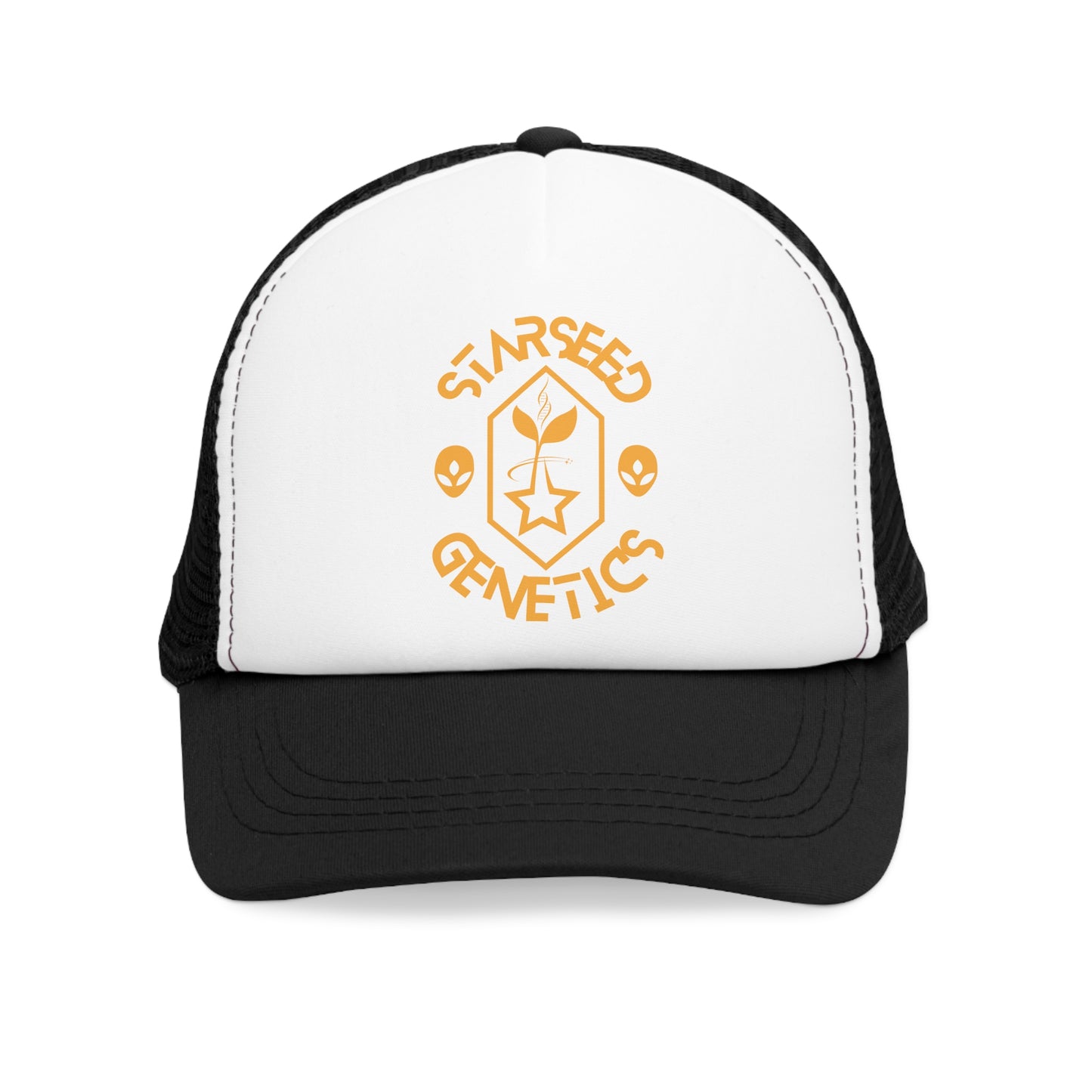 Starseed Genetics LAZER YELLOW Trucker Hat Black