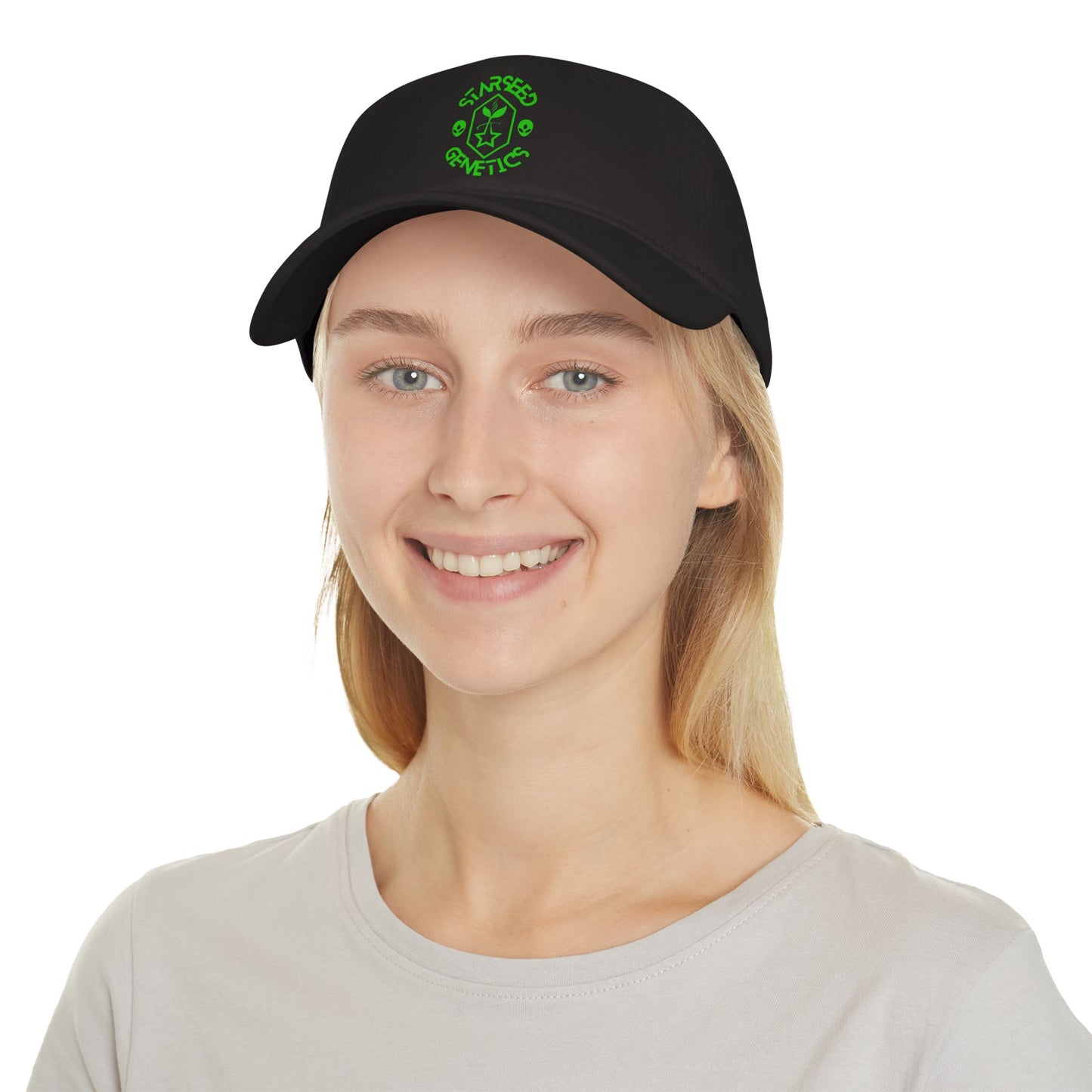 Starseed Genetics ELOHIM GREEN Dad Cap Black