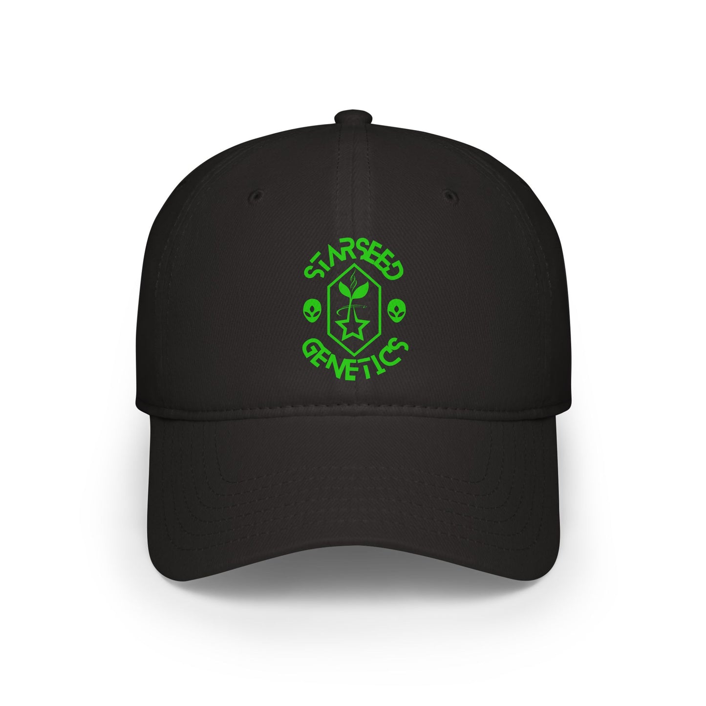 Starseed Genetics ELOHIM GREEN Dad Cap Black