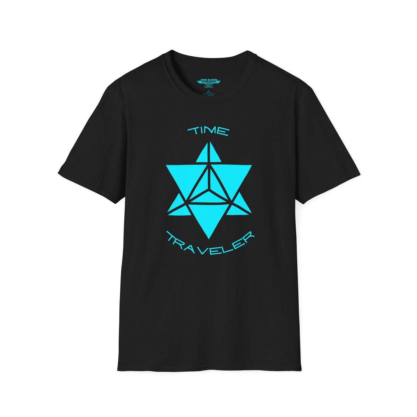 Time Traveler Merkaba (Black) gildan soft style T-shirt