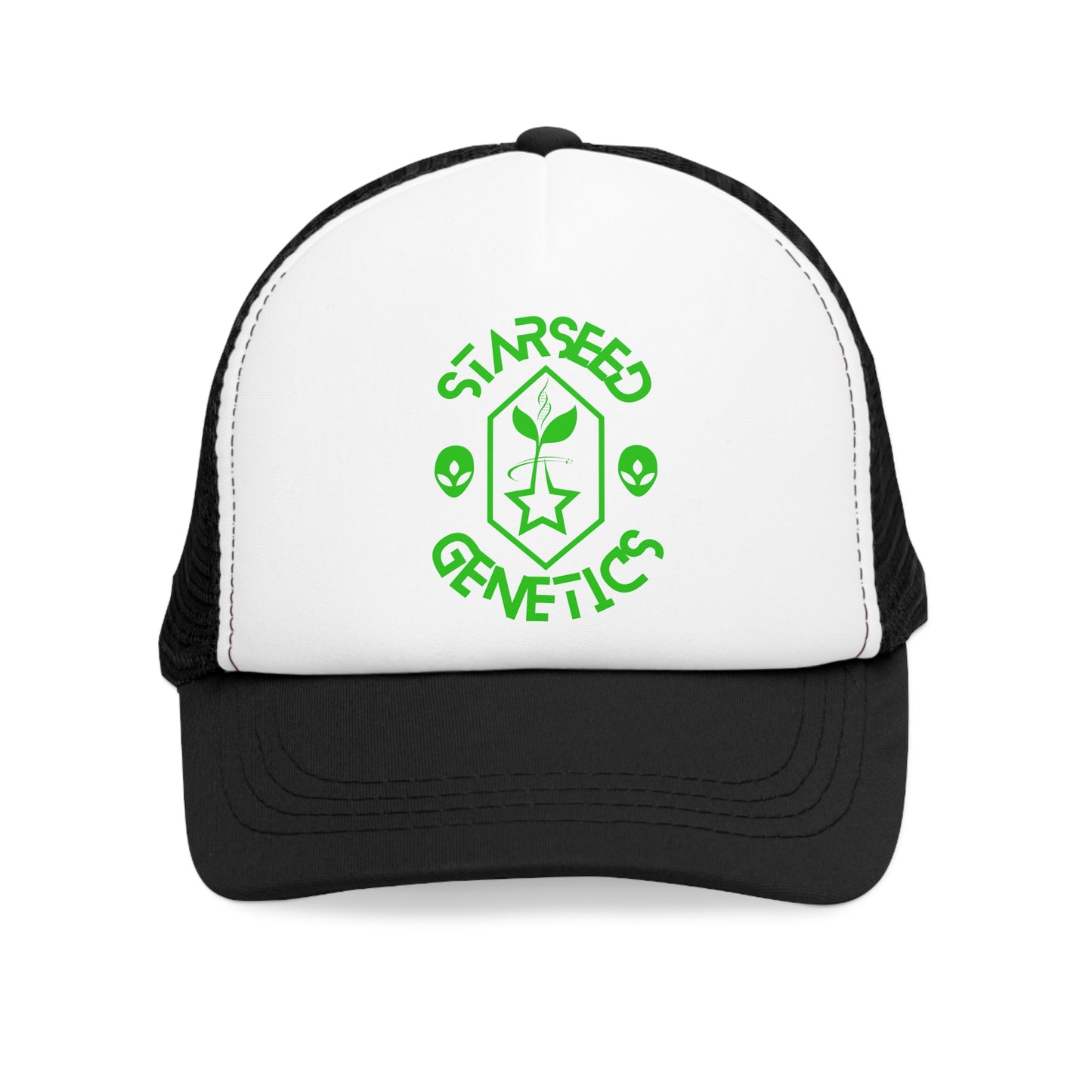 Starseed Genetics ELOHIM GREEN Trucker Hat Black