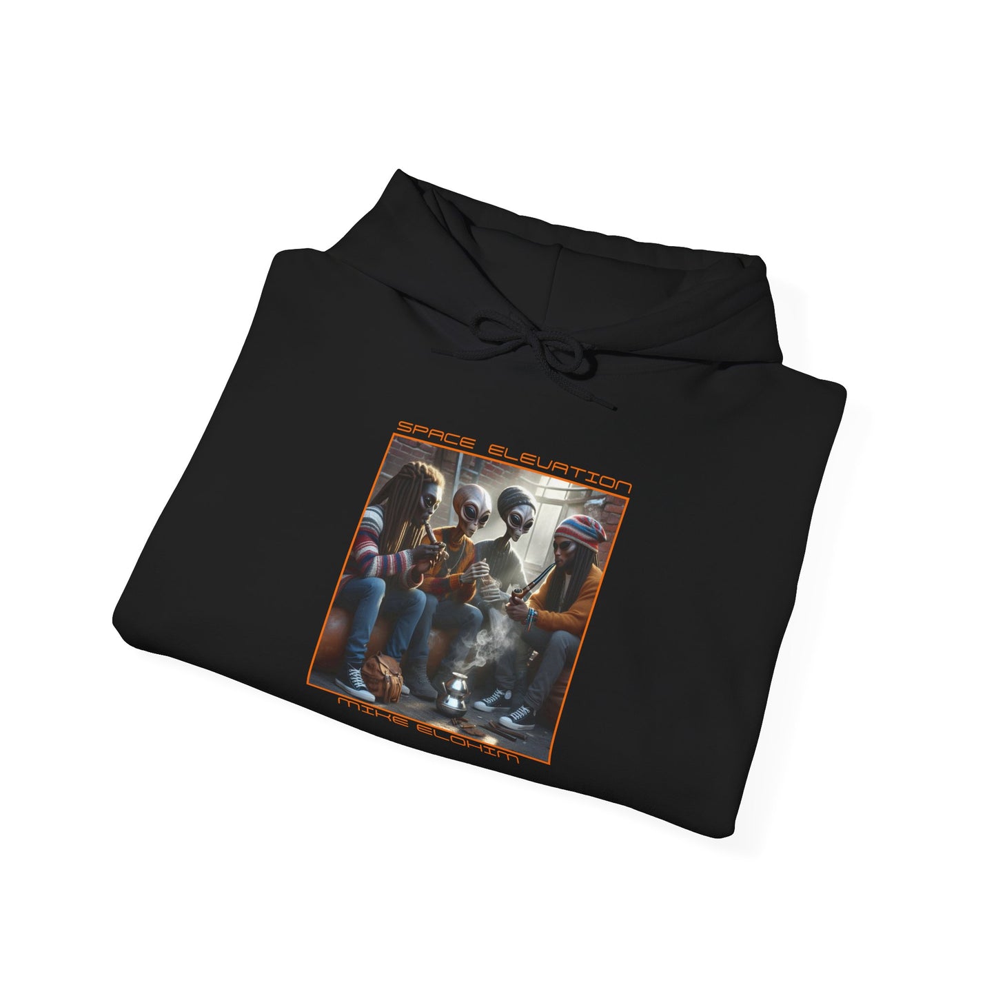 SPACE ELEVATION (Black) Heavy Blend™ Hoody