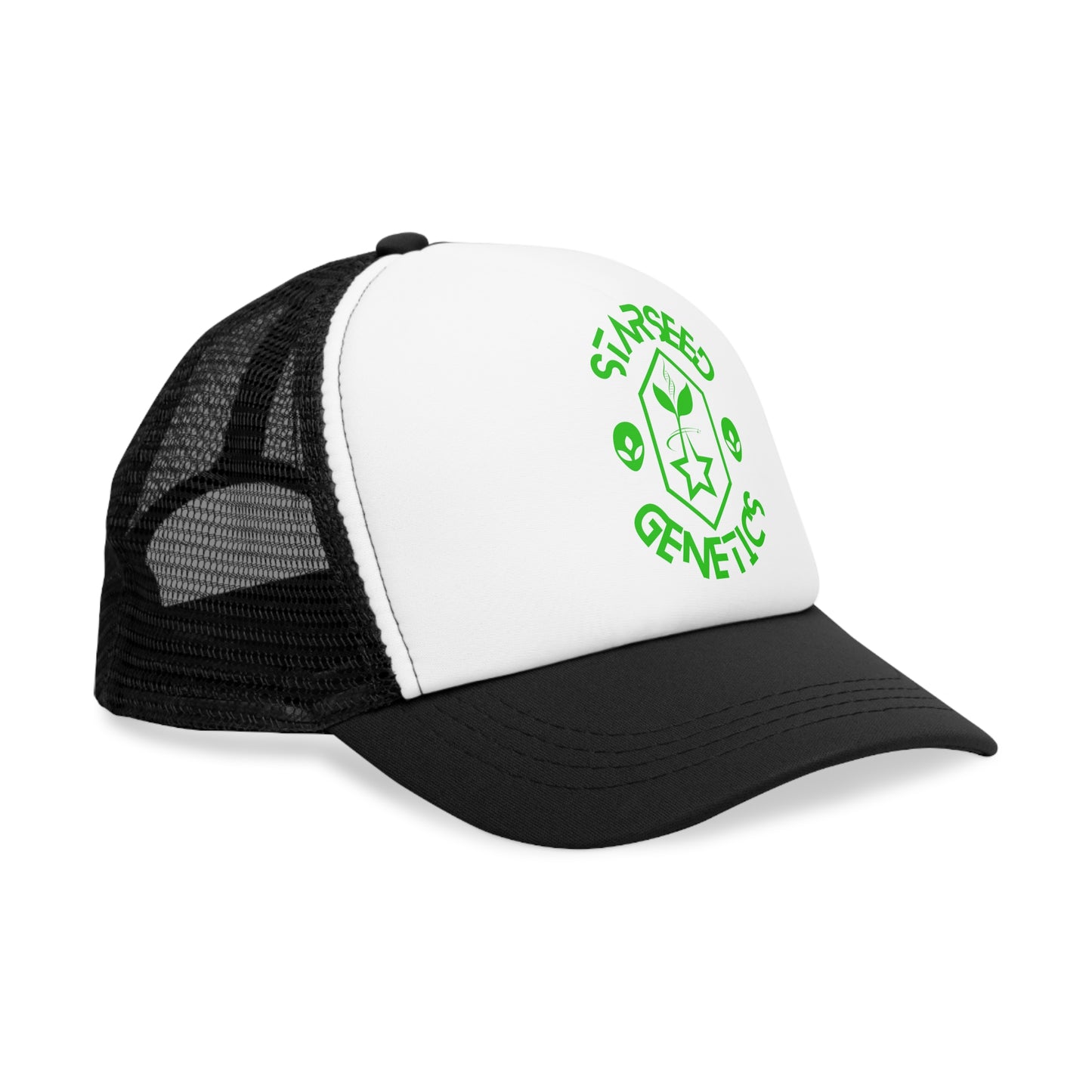 Starseed Genetics ELOHIM GREEN Trucker Hat Black