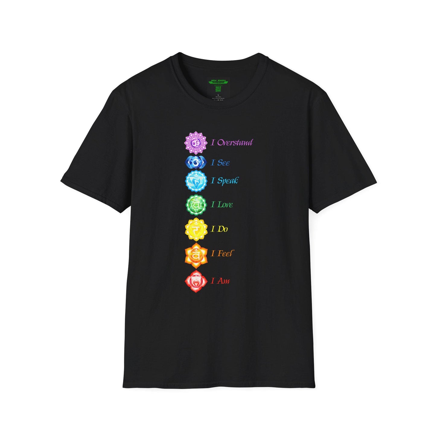 Chakras (Black) gildan soft style Tee shirt