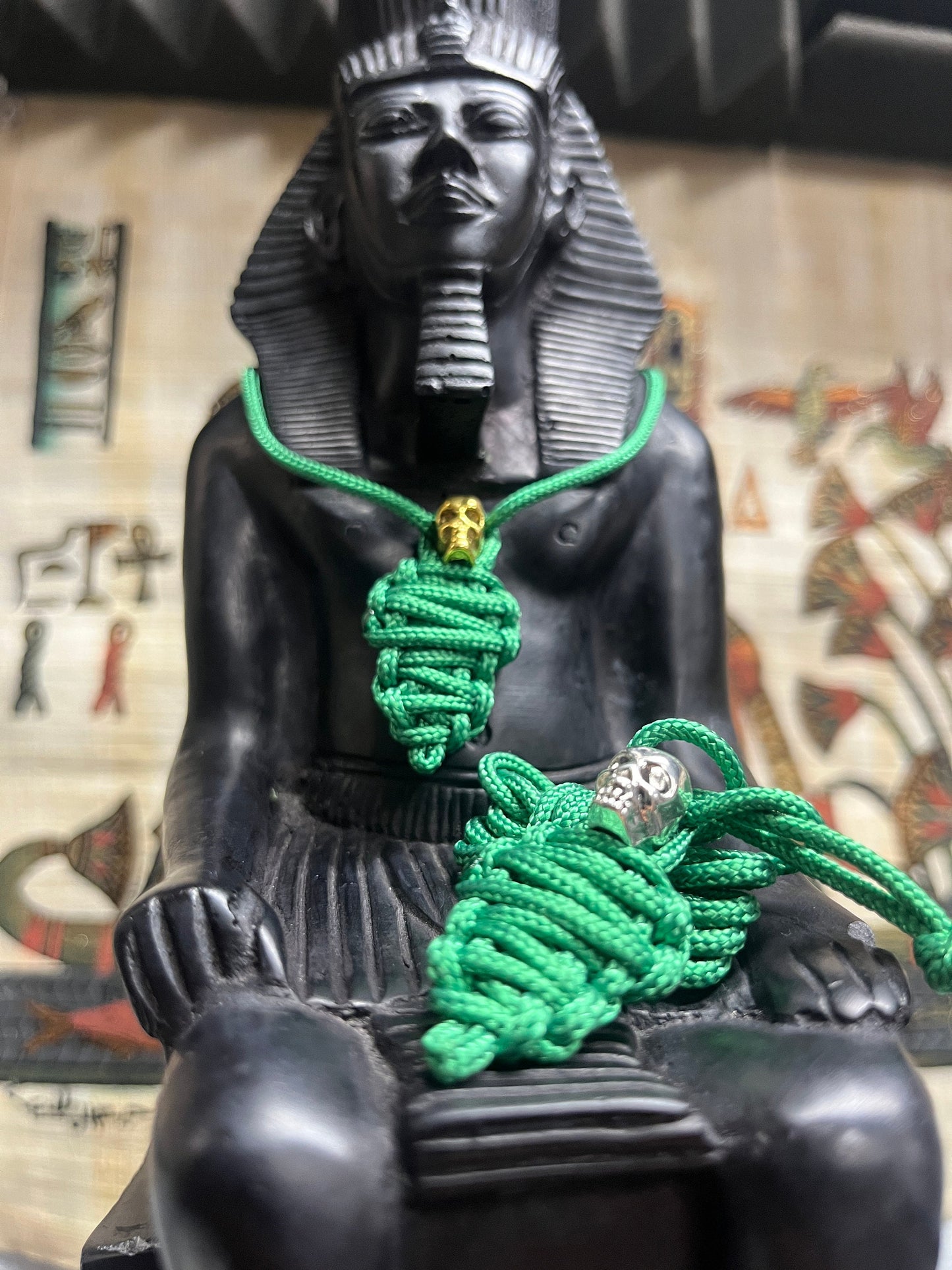 Mummy Paracord Necklace Gold\Silver Skull