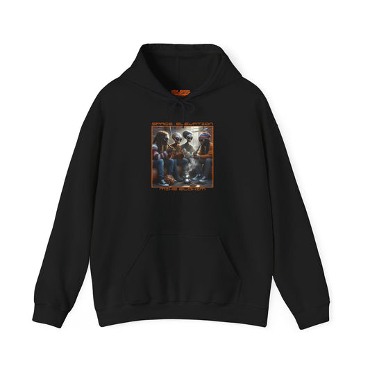 SPACE ELEVATION (Black) Heavy Blend™ Hoody