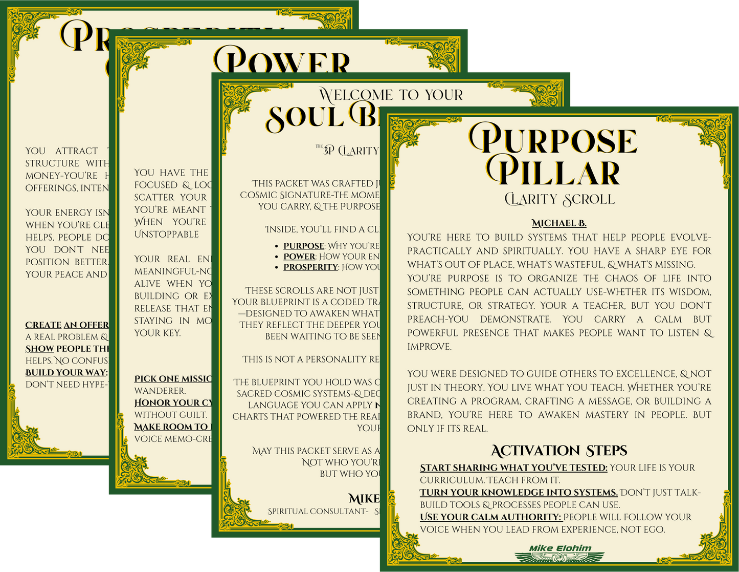 SOUL BLUEPRINT 3P CLARITY SCROLLS (ALL 3)+ SESSION