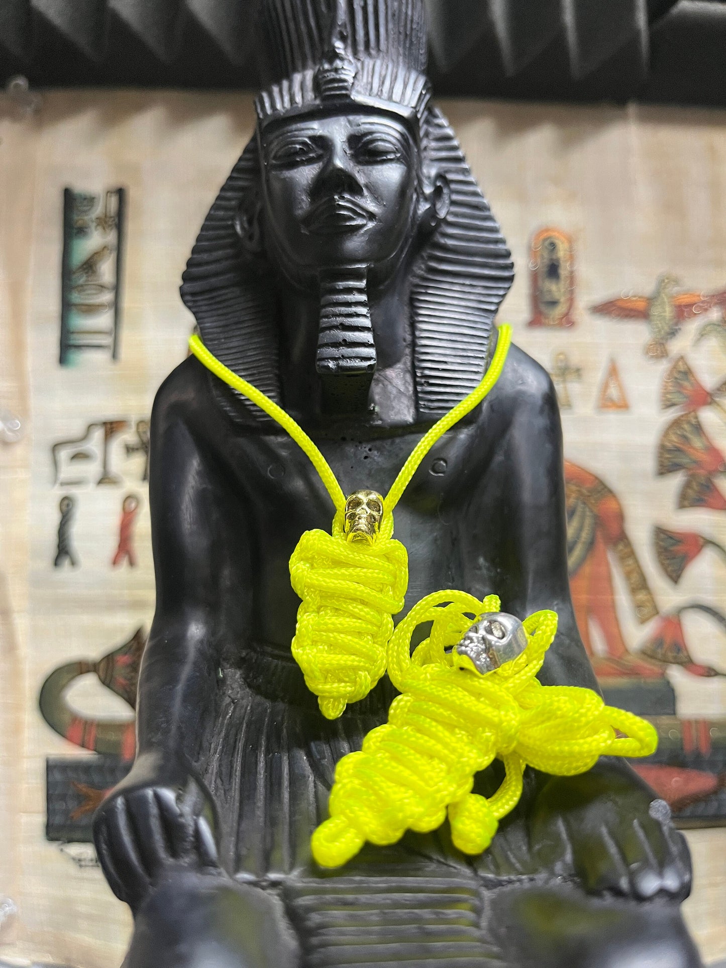 Mummy Paracord Necklace Gold\Silver Skull