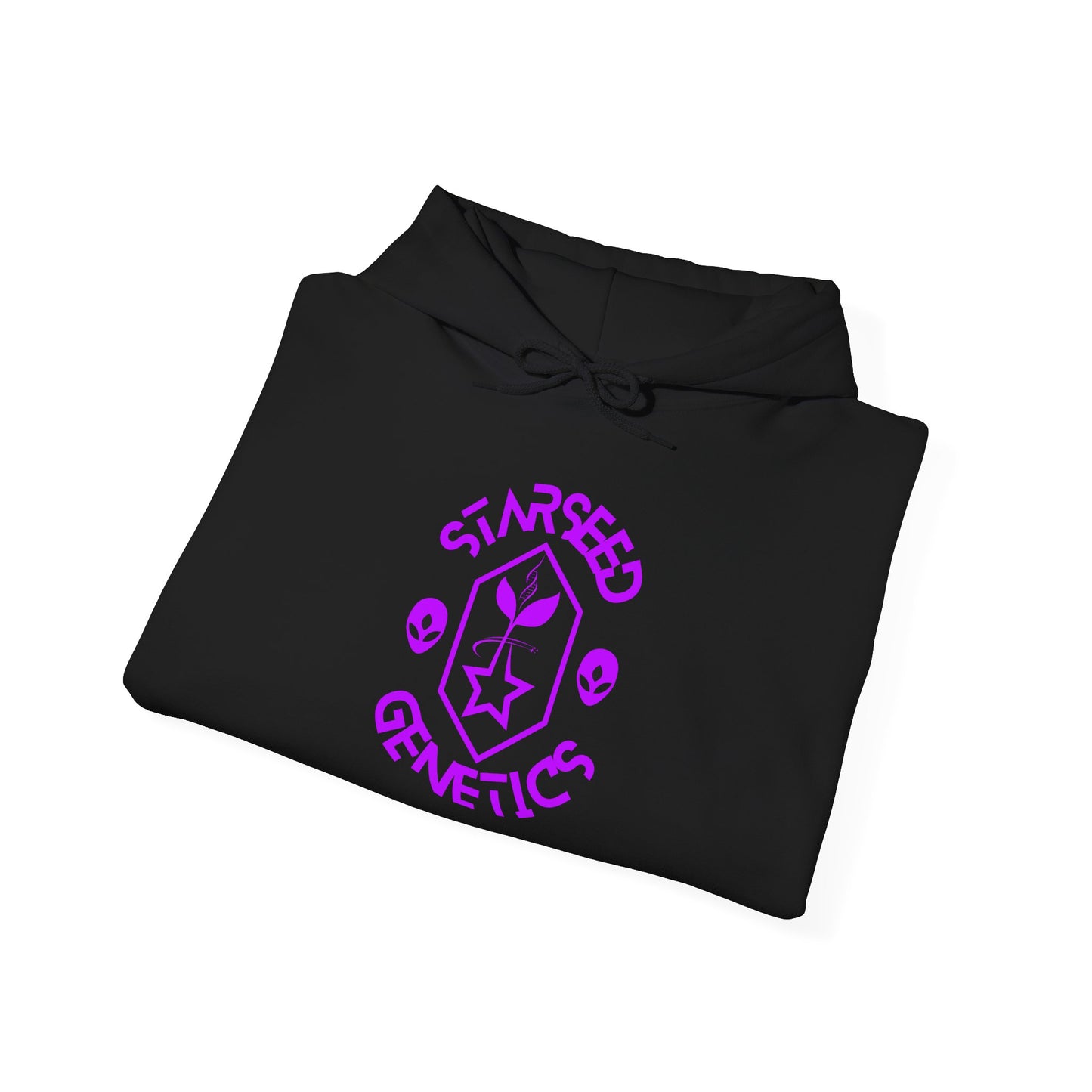 STARSEED GENETICS (GALACTIC  Purple) Black Hoodie
