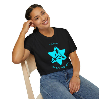 Time Traveler Merkaba (Black) gildan soft style T-shirt