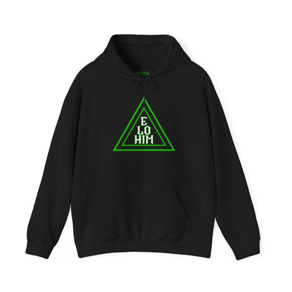 ELOHIM GREEN (Black) Heavy Blend™ Hoody