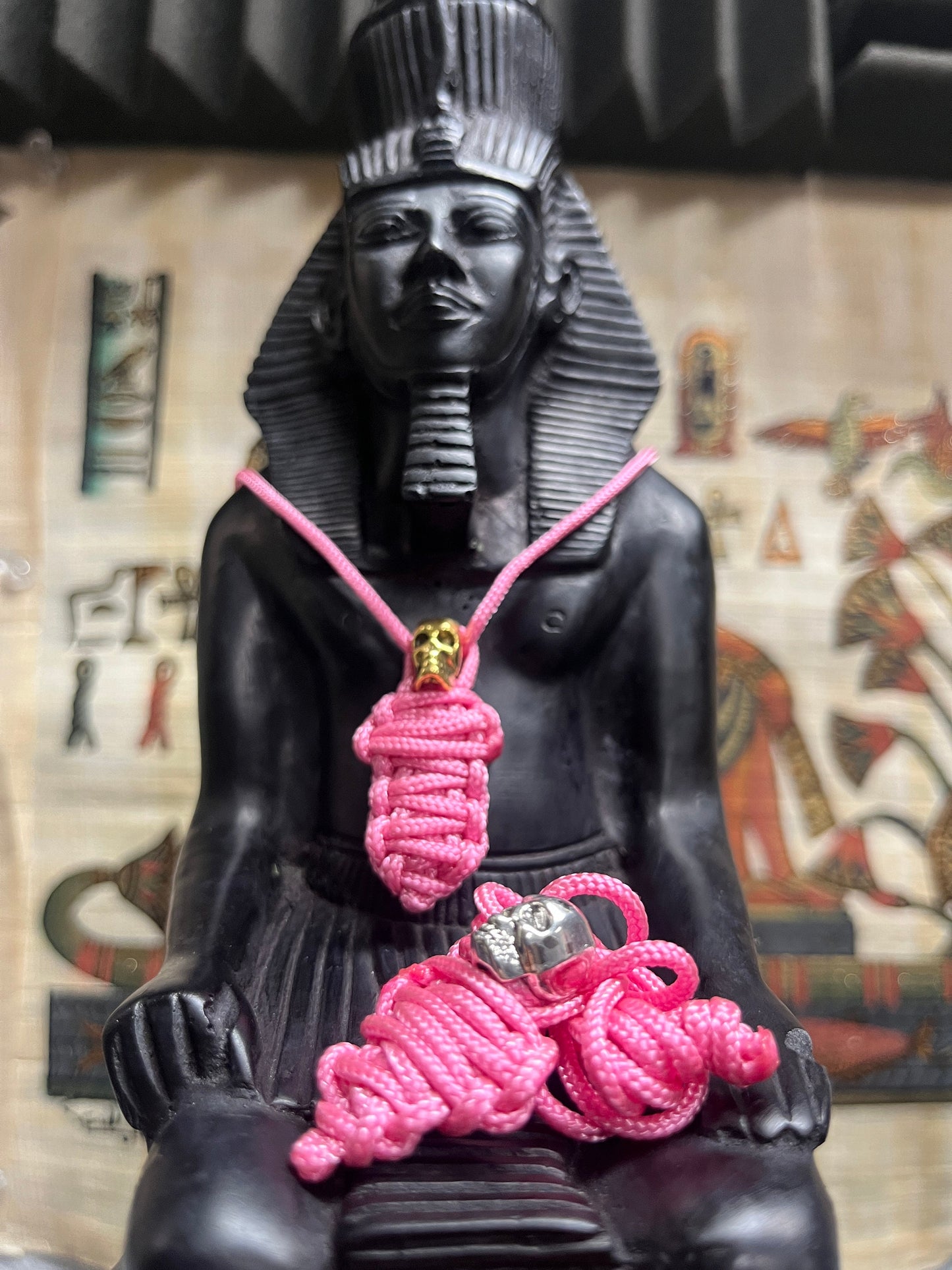 Mummy Paracord Necklace Gold\Silver Skull