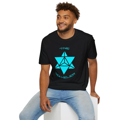 Time Traveler Merkaba (Black) gildan soft style T-shirt
